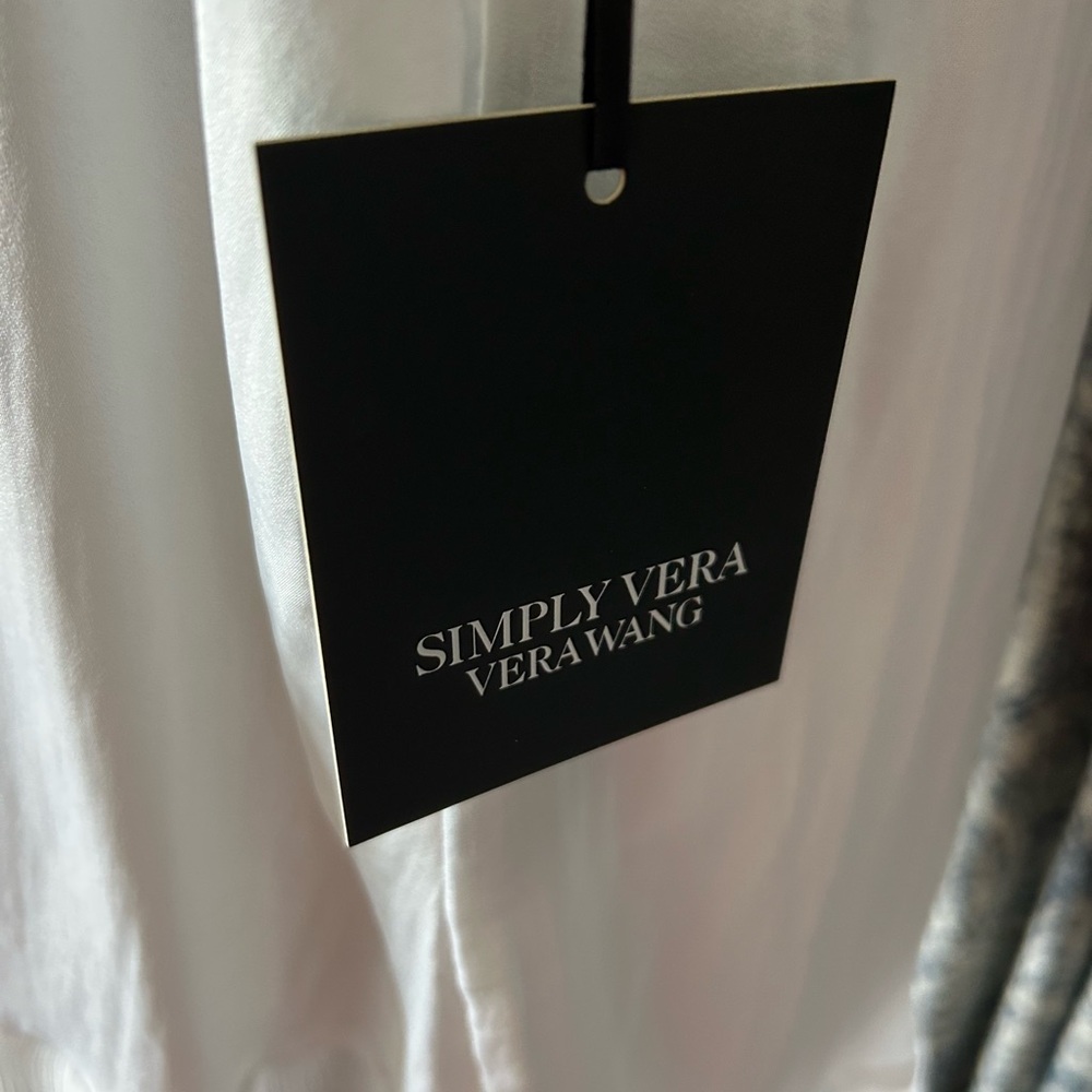 NWT! Women's Simply Vera Vera Wang White Handkerchief Flowy Tank Size XS - Picture 11 of 11